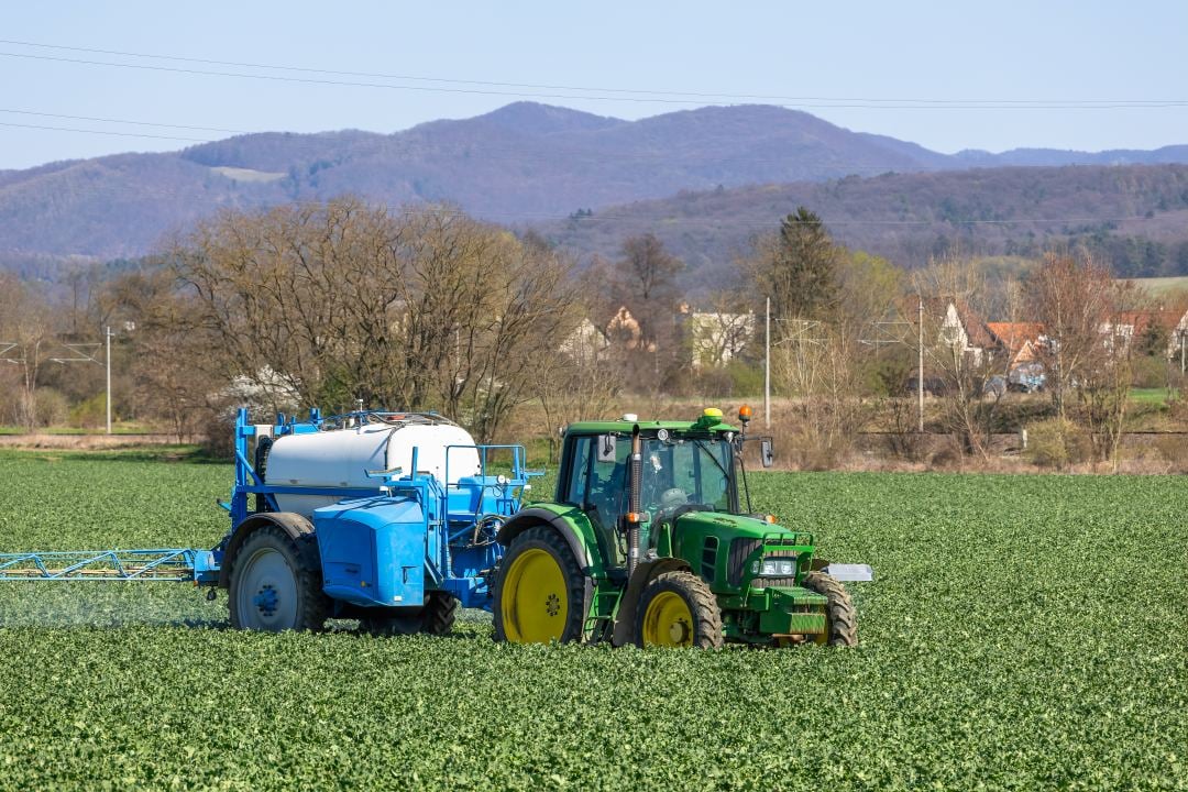 tractor and sprayer
